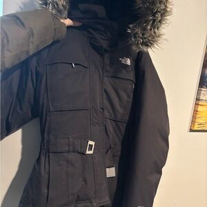 The North Face Black Jacket with Fur Trim XS women's